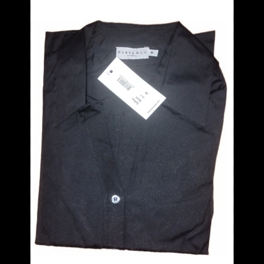 HARSHMAN Black Ruffle Sleeve Selina Shirt - Picture 7 of 9